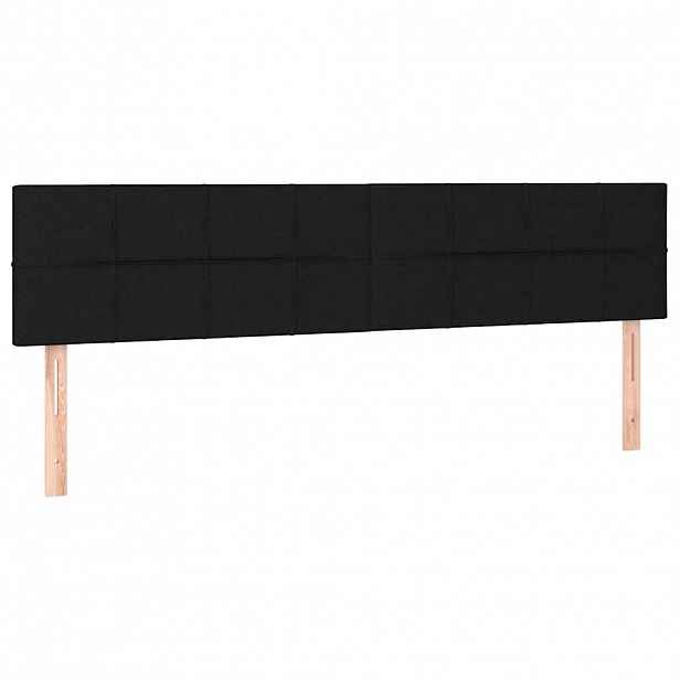 vidaXL Čela postele černá 180x5x78/88 cm látka
