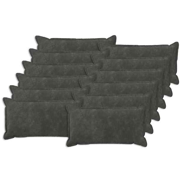 vidaXL Polštář HOUTEN 12 ks Antracitová Mikrovláknová fleece