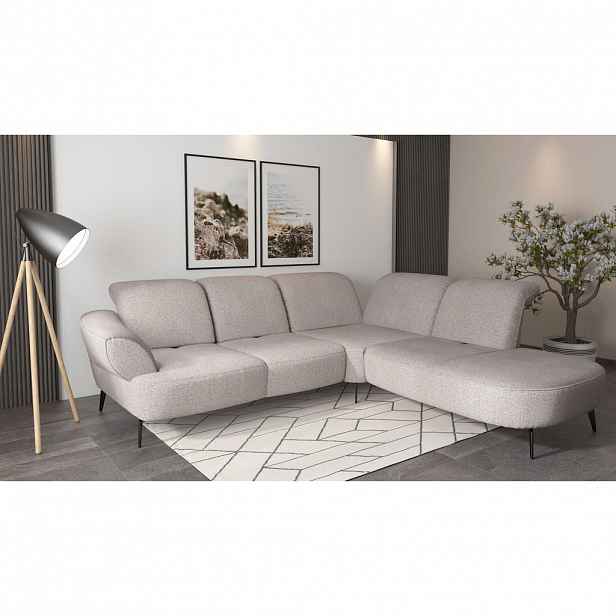 Sit & More ROHOVÁ SEDAČKA, textil, barvy stříbra