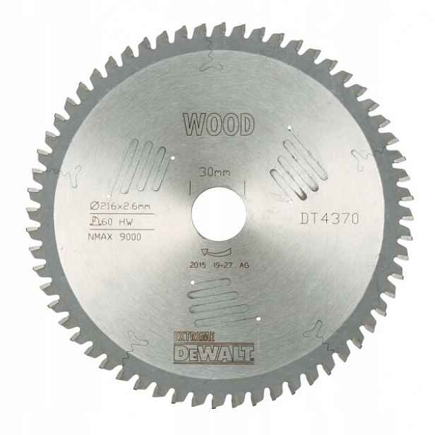 DT4370 Dewalt Kotouč Na Dýhu A Panely 216 MM 60Z