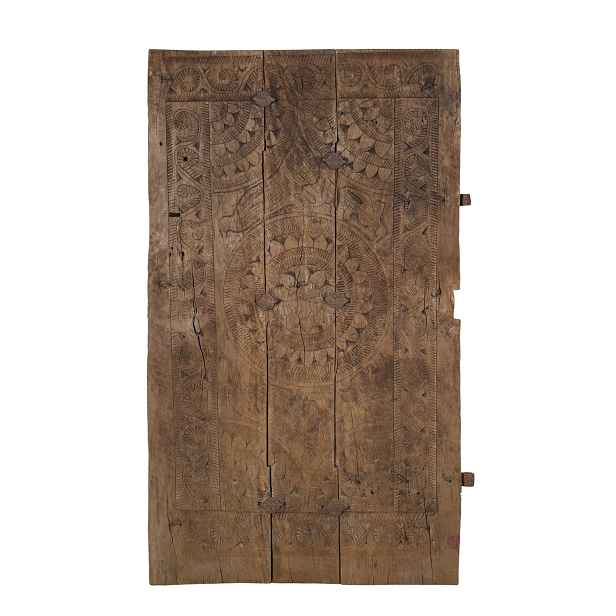 Unikátní dekorativní dveře z recyklovaného dřeva Grimaud Nature – 80*7*143 cm Chic Antique