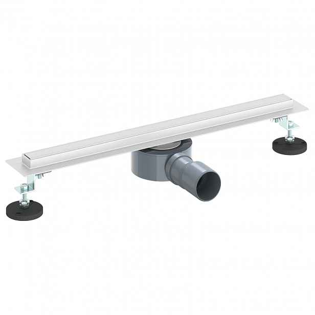 vidaXL 360° odtok na sprchu s slim modelem Stříbrná 50 cm