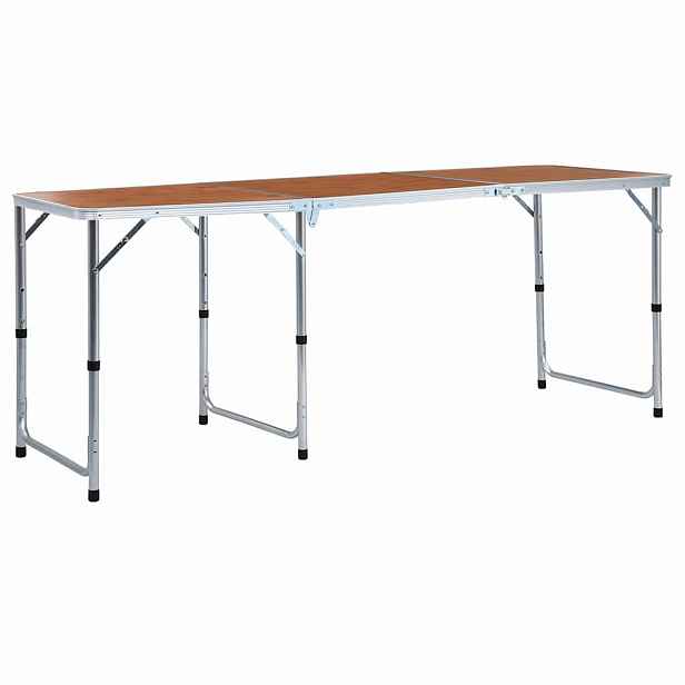 vidaXL Skládací kempingový stůl hliník 180 x 60 cm
