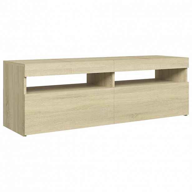 vidaXL TV skříňka s LED osvětlením dub sonoma 120 x 35 x 40 cm