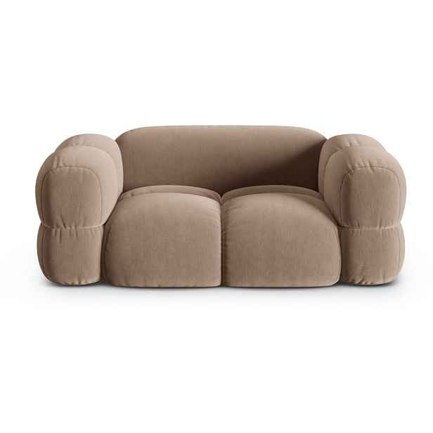 Hnědá sametová pohovka 180 cm Loretto – Cosmopolitan Design