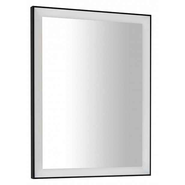 Sapho - Zrcadlo Gano s LED osvětlením, 60x80 cm, černá LG260