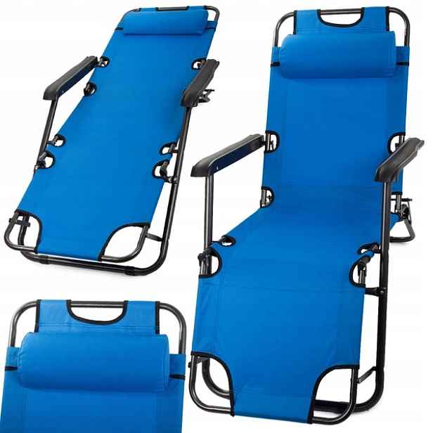 Skládací plážové křeslo zero gravity 2v1 turistické křeslo
