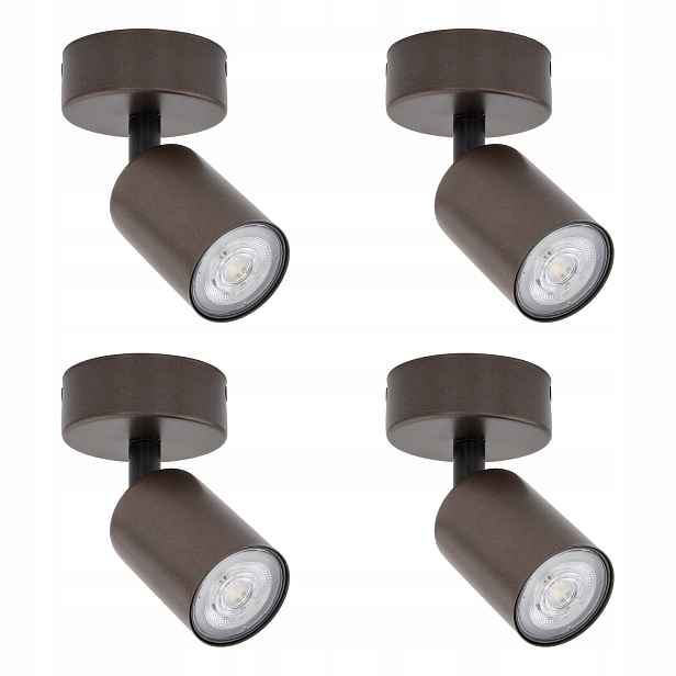 Tk Lighting Sada 4x spot reflektorová lampa Top Brown 5957