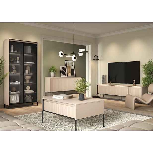 Casarredo Obývací sestava s LED IPOLIS - písková