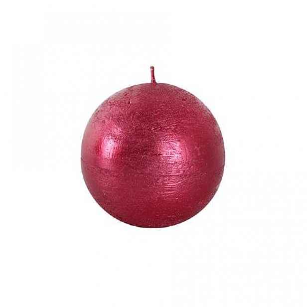Kitos.cz 560221/RED SVÍČKA KOULE, 8x8CM, ČERVENÁ