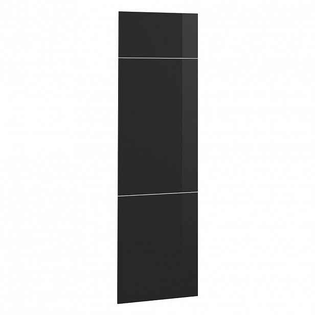 Vicco KUCHYŇSKÁ DVÍŘKA R-Line Černý vysoký lesk 59.6 x 196 cm nábytková čela pro skříň k vestavné lednici