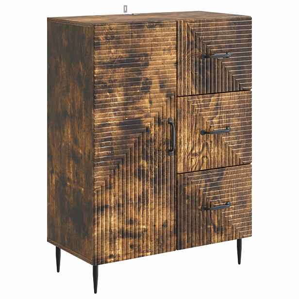 vidaXL Servírovací skříň se zásuvkou Kouřový dub 66 x 34,5 x 89,5 cm