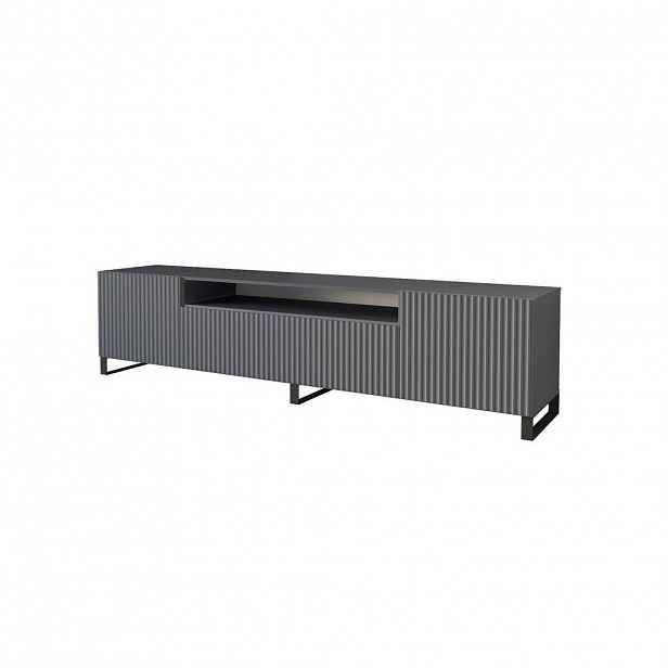 ALTDECOR NÍZKÁ komoda NOA-2-S 200 x 53 x 41 cm – grafitová
