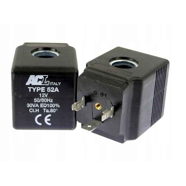 Cívka elektroventilu Typ 52A 12V Ac 30VA Fi 13,2 mm