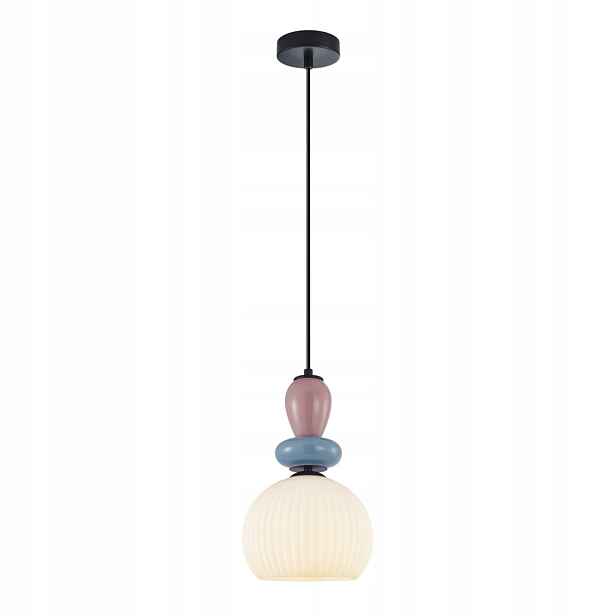 Italux Domali závěsná lampa černá multicolor 1xE27 40W IP20