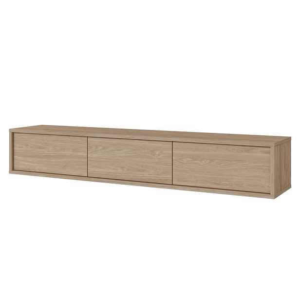MASSENO TV STOLEK LIVIA, 180x36x32 cm se 3 dvířky, dekor dub