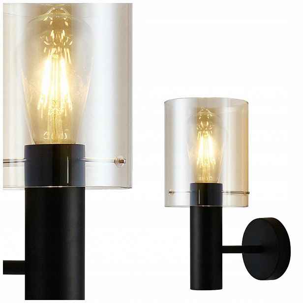 Nástěnná lampa Sardo Černá Led 1xE27 40W Svítidlo Jantar Italux
