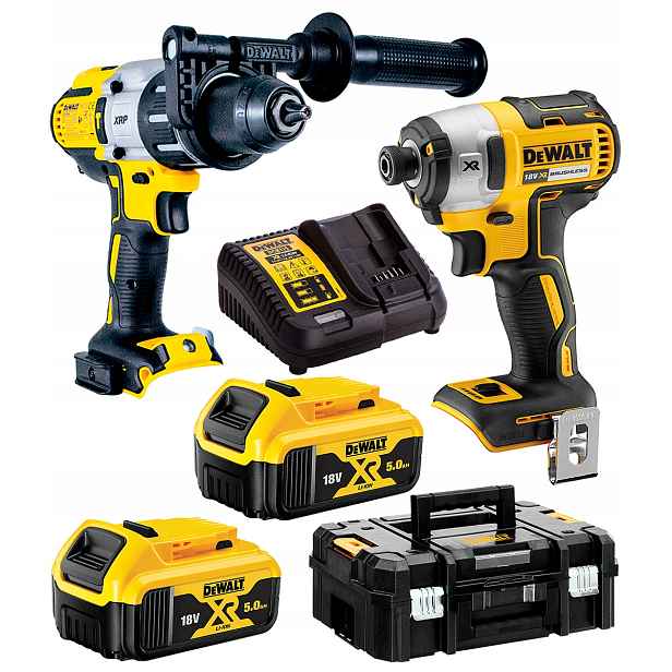 Sada 18V 2x5Ah aku šroubovák příklep DCD996 šroubovák DCF887 DeWALT DCK276P2T