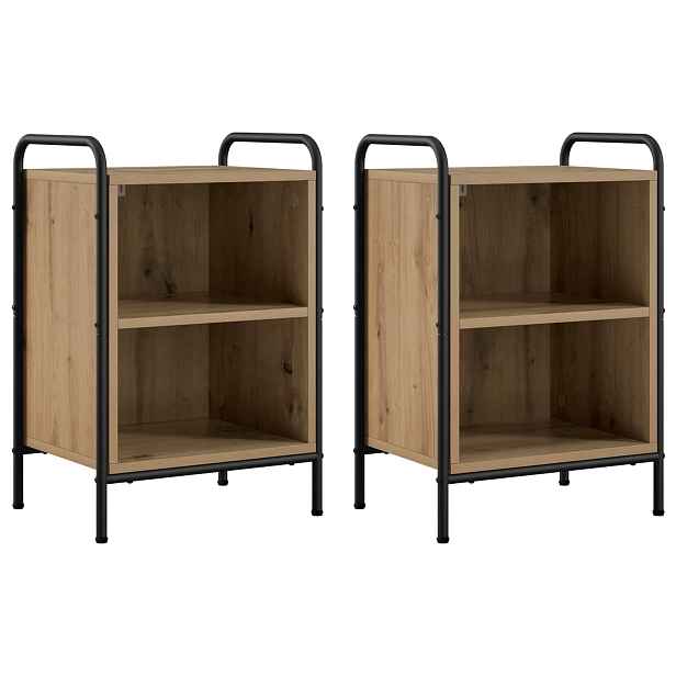 vidaXL Noční skříňka 2 ks Dub artisan 40 x 30 x 60 cm Kompozitní dřevo