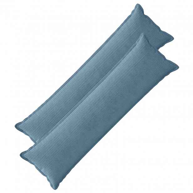 vidaXL Povlak na polštář 2 ks HOUTEN Modrá 40 x 145 cm manšestr