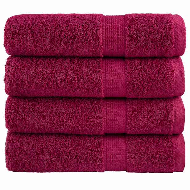 vidaXL Premium sprchové ručníky SOLUND 4 ks Bordeaux 70x140 cm 600 gsm
