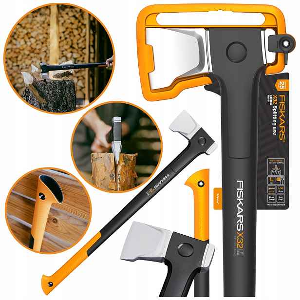 Fiskars X-series X32 Štípací sekera pro štípání dřeva, silná čepel L