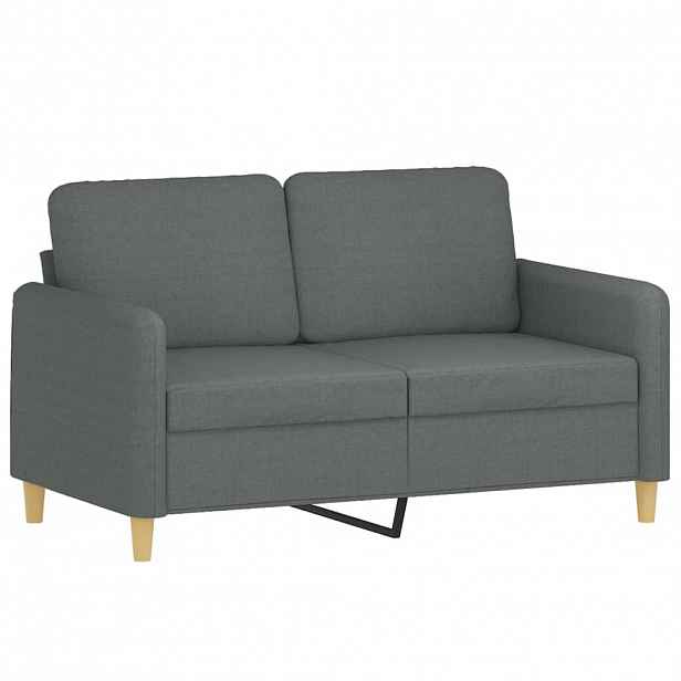 vidaXL 2místná pohovka tmavě šedá 120 cm textil