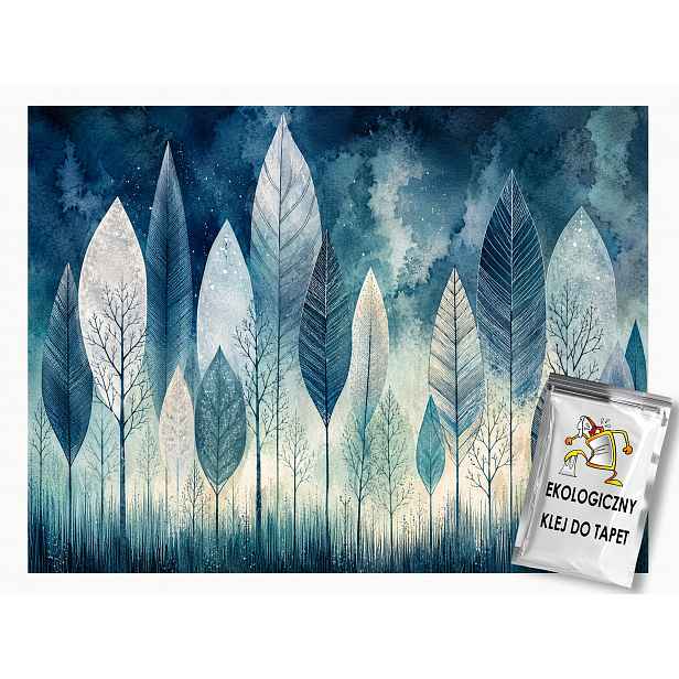 Fototapeta Flizelina Akvarel Abstrakce Les Stromy Listy 312x219 130g