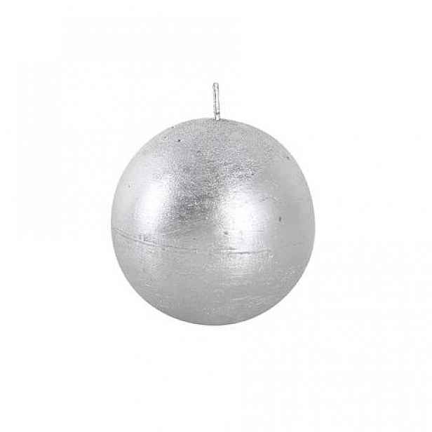 Kitos.cz 560221/SIL SVÍČKA KOULE, PRŮMĚR 8CM, STŘÍBRNÁ