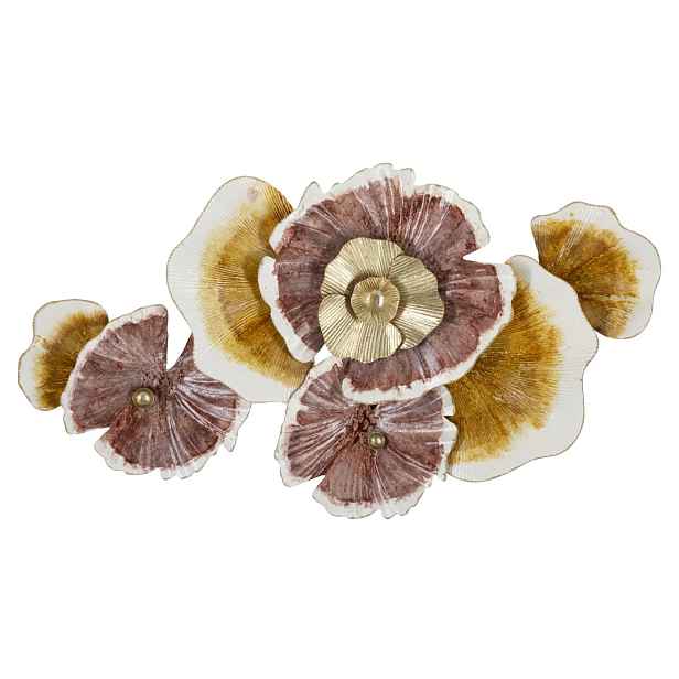 Mauro Ferretti Nástěnná kovová dekorace Clow 92,1 cm hnědo-zlatá