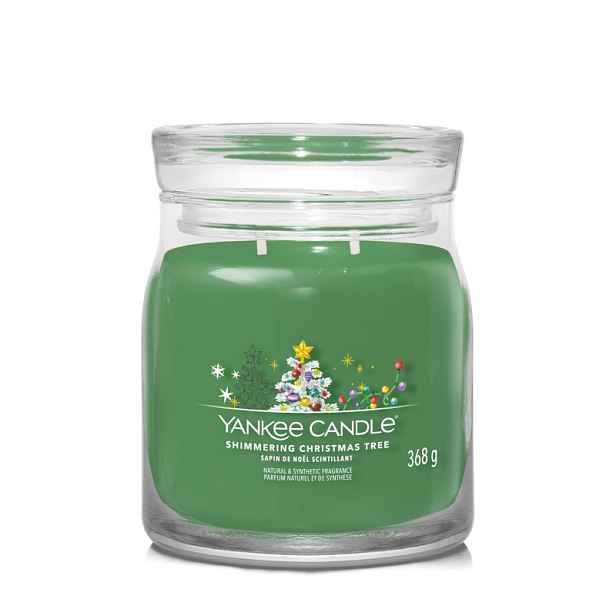 Shimmering Christmas Tree Yankee Candle střední svíčka se dvěma knoty