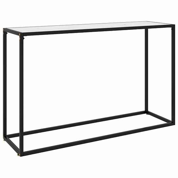 vidaXL Konzolový stolek bílý 120 x 35 x 75 cm tvrzené sklo