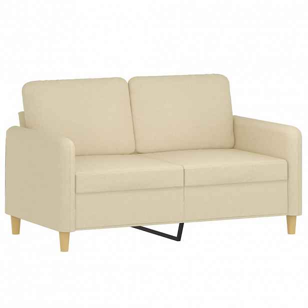 vidaXL 2místná pohovka krémová 120 cm textil