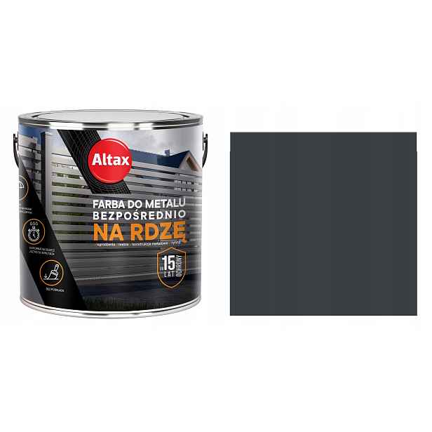 Altax Barva Na Kov Přímo Na Rez 2,5 L Antracit Matná RAL7016