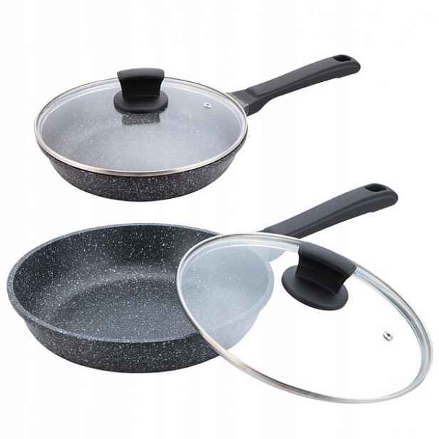 Pánev s víkem Granitová Povrchová Úprava indukce 24 cm Maestro MR-1225-24