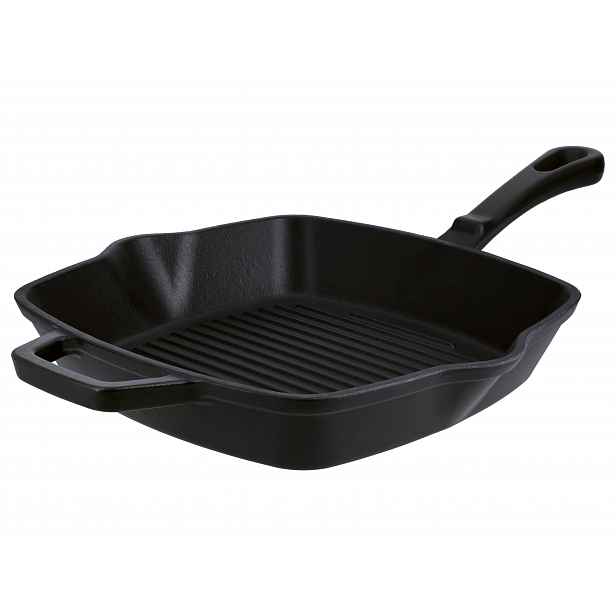 Silvercrest® Litinová grilovací pánev Premium, Ø 25 cm (hranatá, černá)
