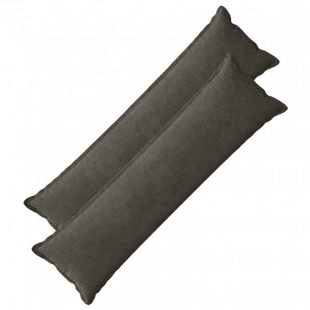 vidaXL Povlak na polštář 2 ks HOUTEN Antracitová 40 x 145 cm manšestr