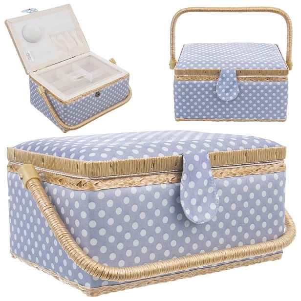 Nitovačka Organizér na nitě Špendlíky, Knoflíky Modrá Orion 30 x 23 x 16 cm