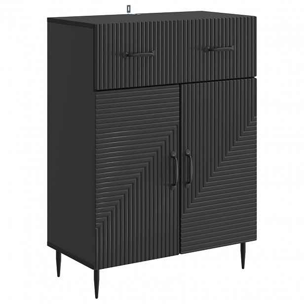vidaXL Servírovací skříň Černá 66 x 34,5 x 89,5 cm Kompozitní dřevo