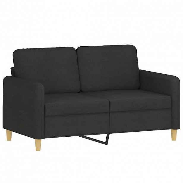 vidaXL 2místná pohovka černá 120 cm textil