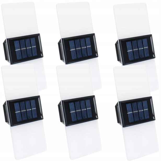 6 x Solární zahradní lampa Terasová Led Akryl IP65 Hora Dolní Senzor