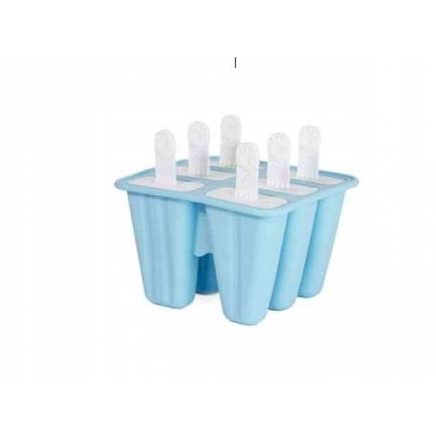 Modrá Forma Na Zmrzlinu S Tyčinkami, 6 Přihrádek, 80 ML, Opakované Použití