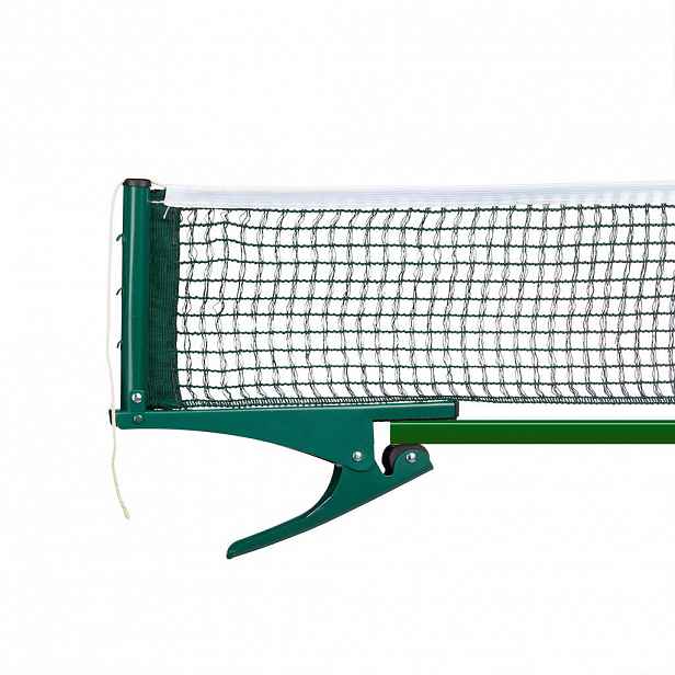 Relaxdays SÍŤ Zelená na stolní tenis 5-dílná sada s kovovými svorkami