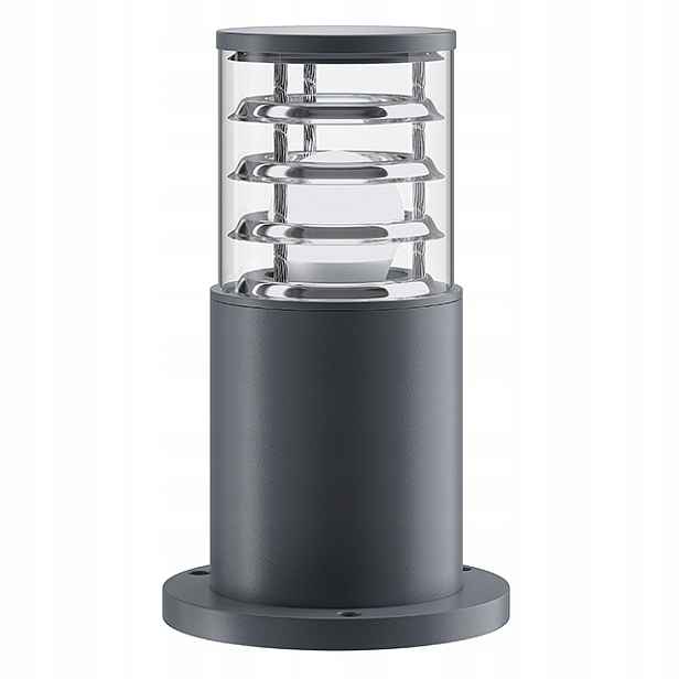 Stojací zahradní terasová lampa šedá, kulatý sloupek 25 cm Maytoni