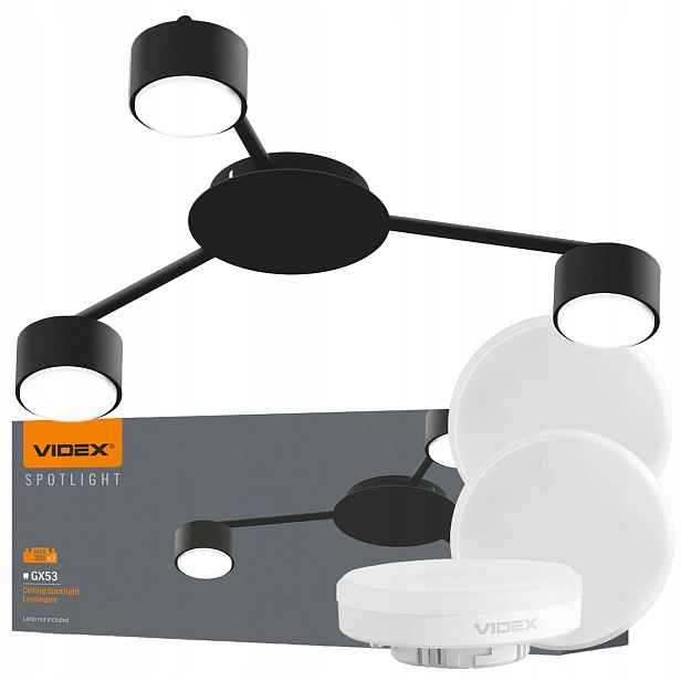 Stropní bodové svítidlo 3x GX53 Led žárovka GX53 12W 1170lm 4000K 140°