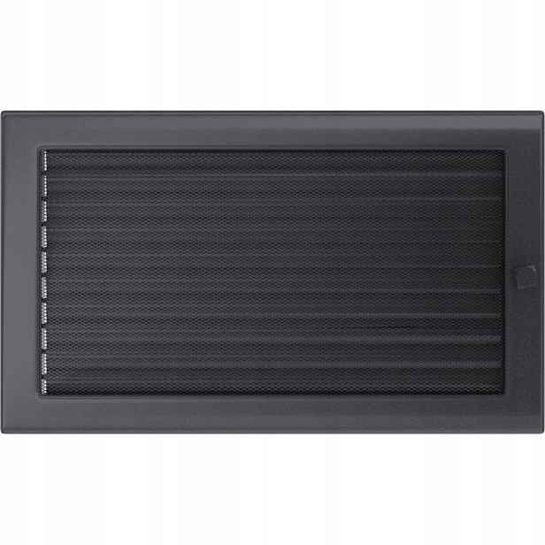 Ventilační mřížka 22x37 grafitová s žaluzií