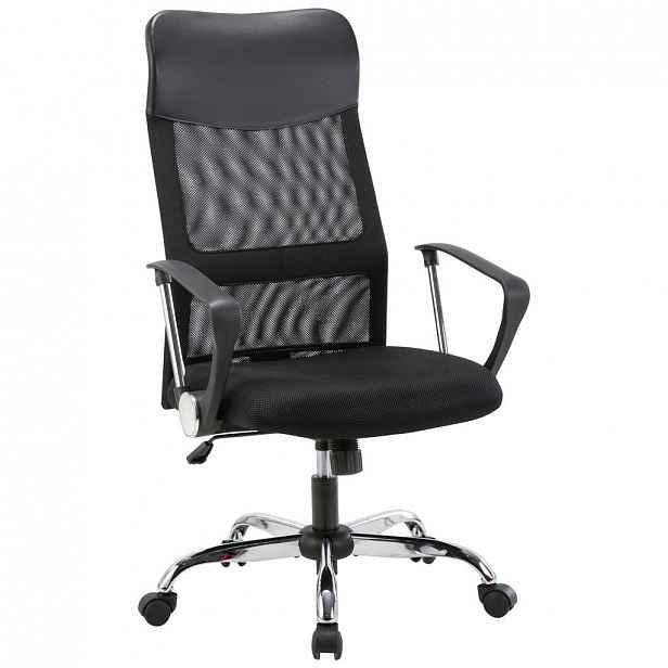 Kancelářská otočná židle, černá, tkaná látka Boxxx