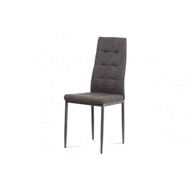 Jídelní židle GREY2, šedá látka/kov matný antracit