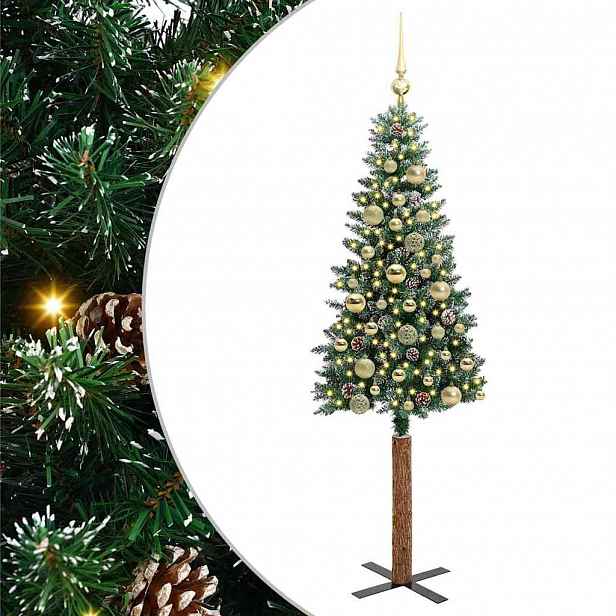 vidaXL Úzký vánoční stromeček Zelená 150 cm