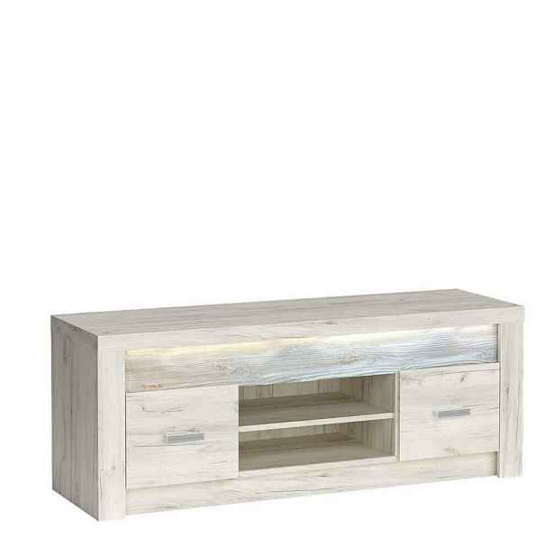 MASSENO TV STOLEK ZERI, 137/53/42 cm, dub Bianco